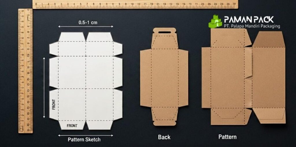 custom kardus dengan buat sketsa