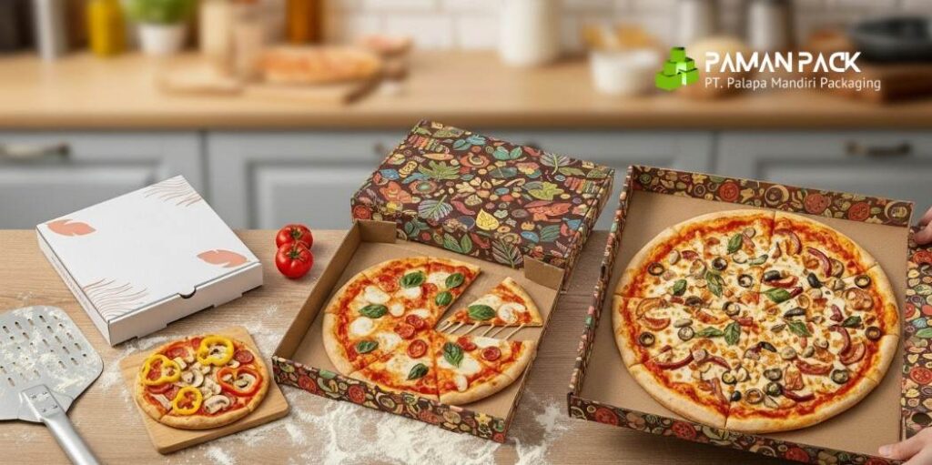 macam macam ukuran kardus pizza
