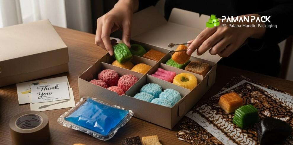 custom kemasan hampers kue basah