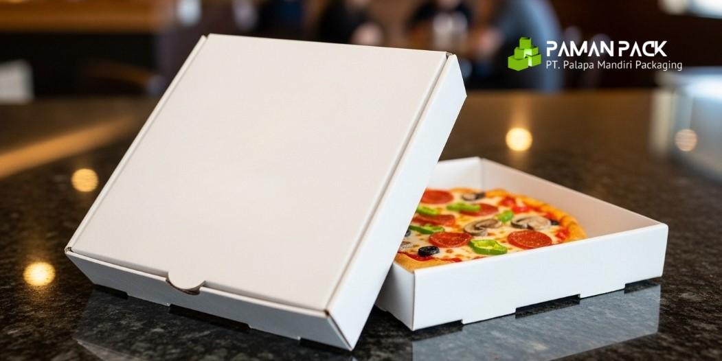 kardus pizza polos putih