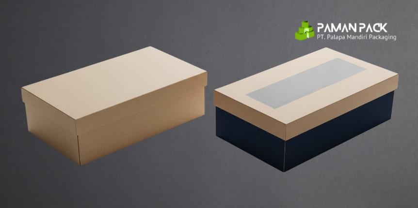 kardus sepatu polos dan custom