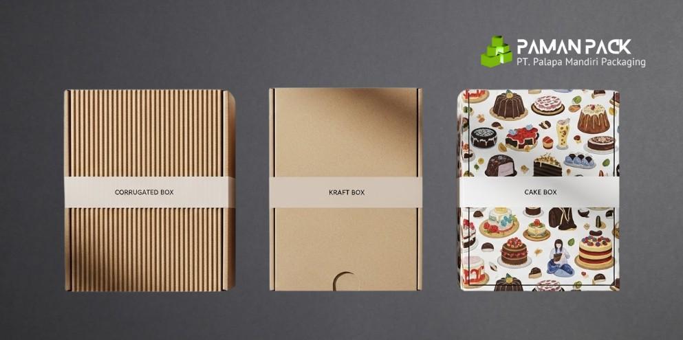 kardus dengan berbagai tipe bahan