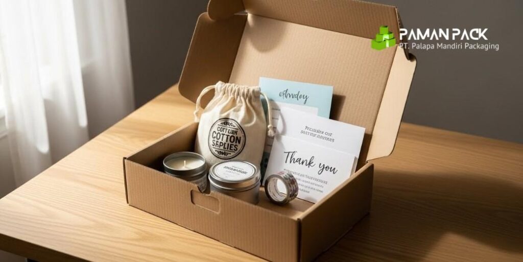mailer box berisi produk
