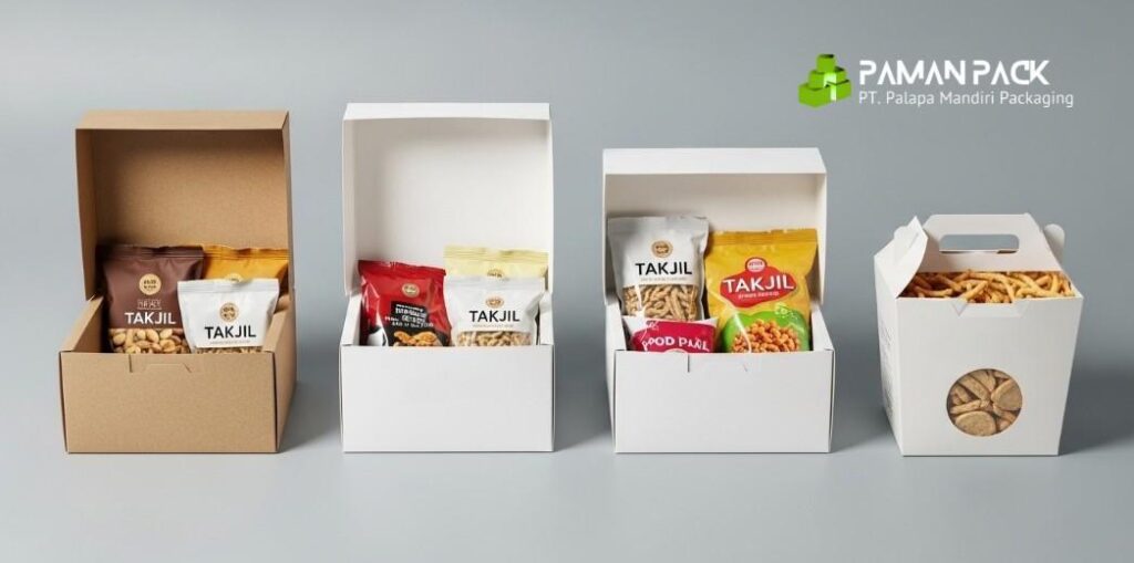 berbagai macam kardus untuk takjil