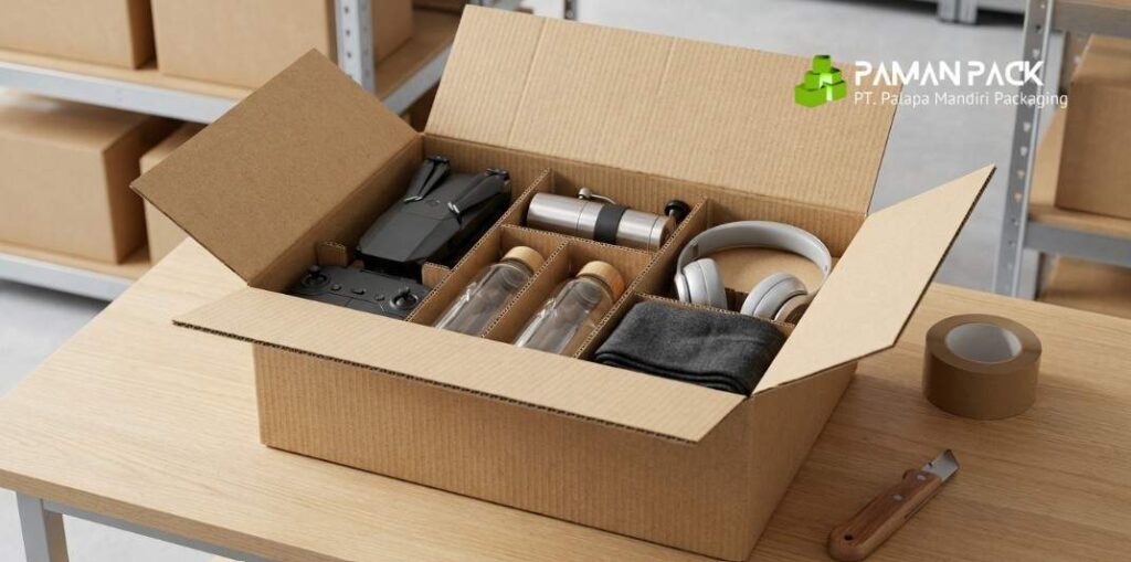kardus berisi berbagai barang
