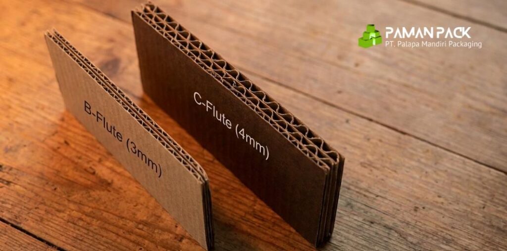 perbedaan kardus b-flute dan c-flute