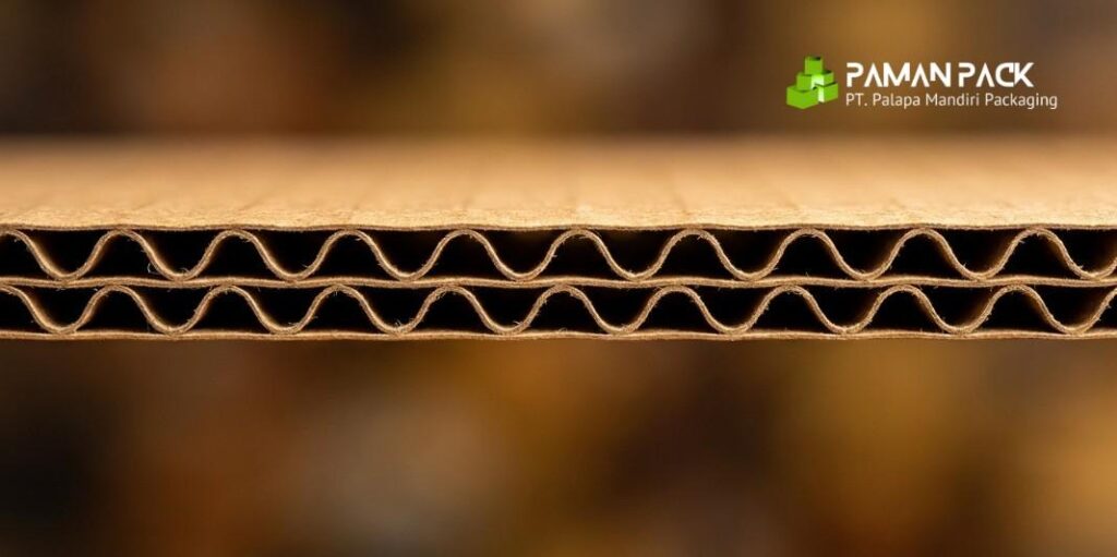 Penampang silang teknis material B-Flute.