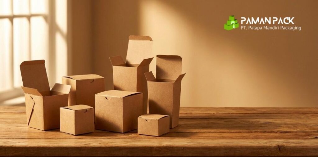 berbagai ukuran kardus snack