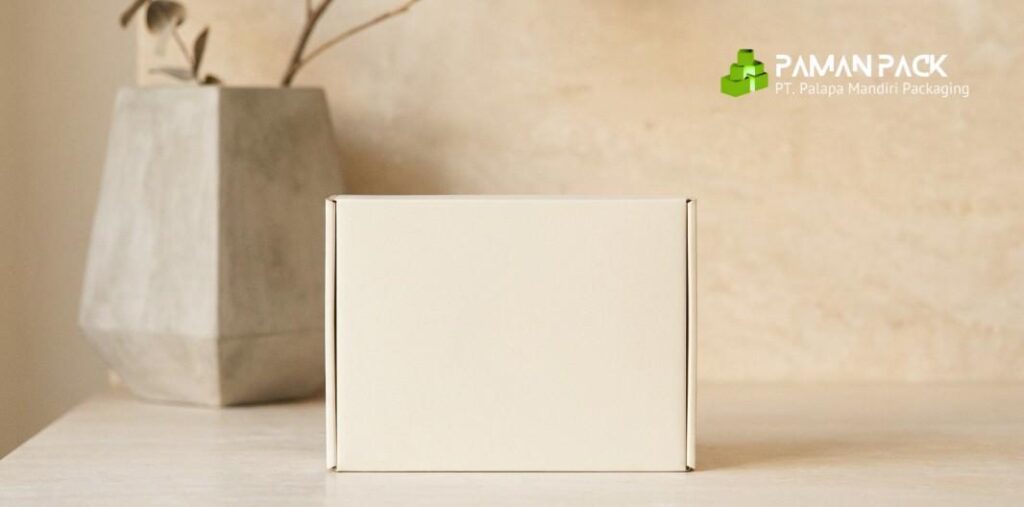 kardus custom estetik warna putih