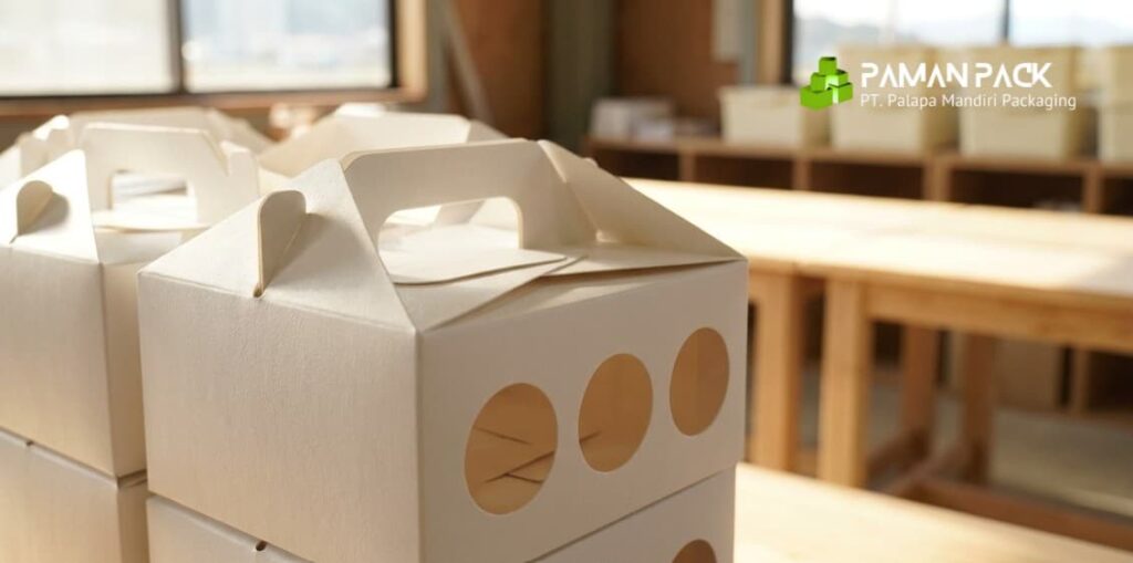 Beberapa box telur plastik PP foldable tersusun rapi siap dikirim