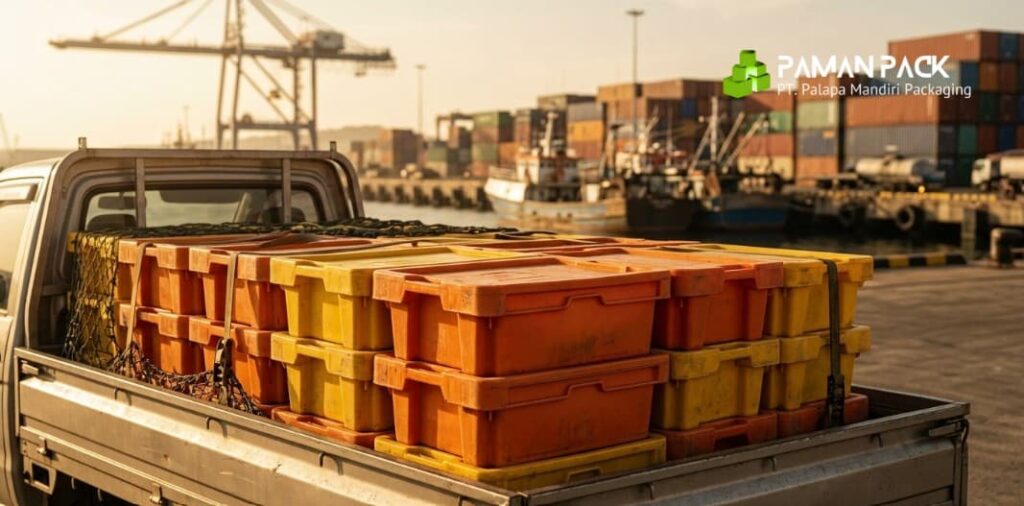 box plastik ikan siap antar