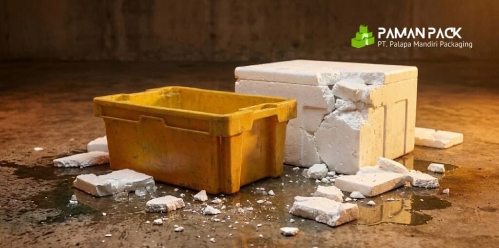 perbandingan box sterofoam dan box plastik