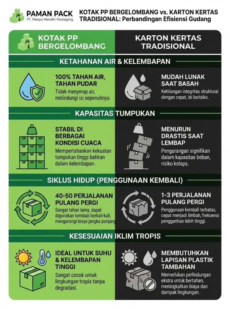 perbandingan pp box corrugated dan box kardus