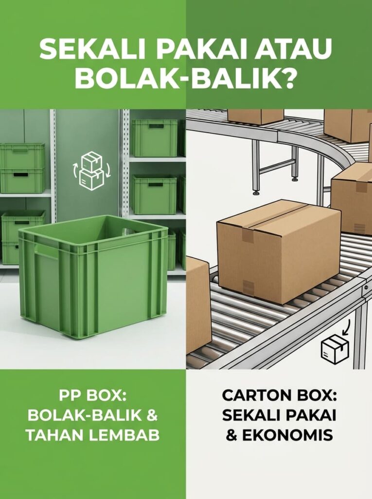 perbandingan pp box dan kardus