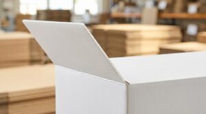 Box lipat PP corrugated dilipat dari lembaran, penampang flute terlihat jelas