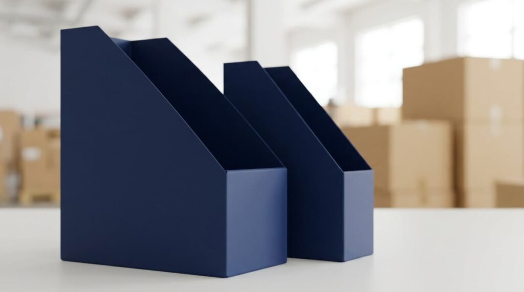 Perbandingan ukuran box file plastik Folio F4 dan A4